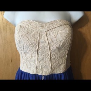 My Michelle Ivory Blue Sleeveless Summer Dress